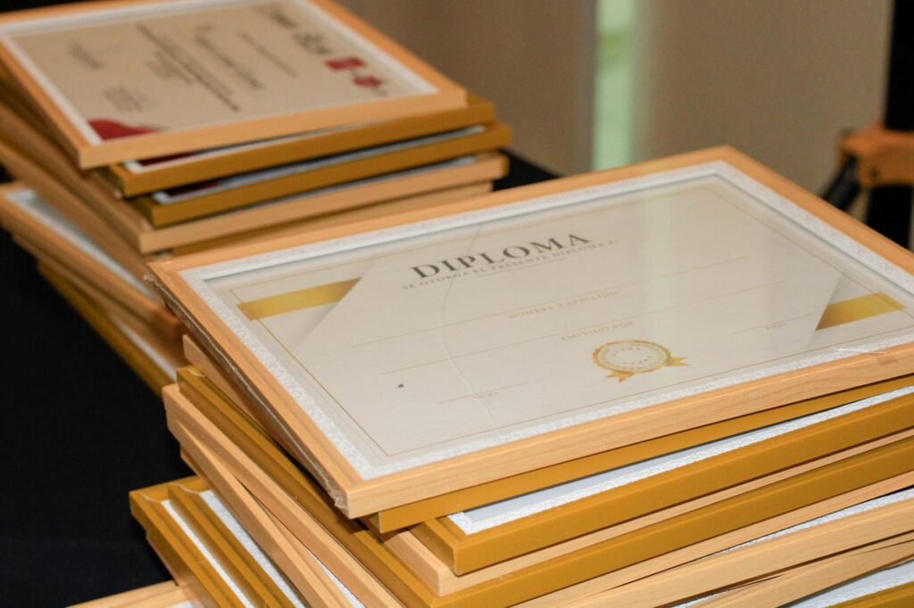 collage of scholarship award ceremonies with diverse African students